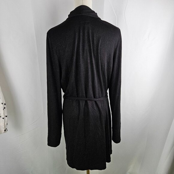 NEW!! Chaser Rock & Roll Glitter Kimono Duster Wrap Jacket M/L Black Sexy Party - Picture 2 of 12